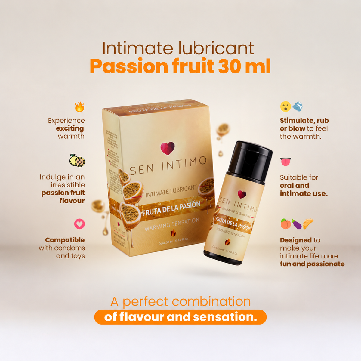 Hot passion fruit lubricant