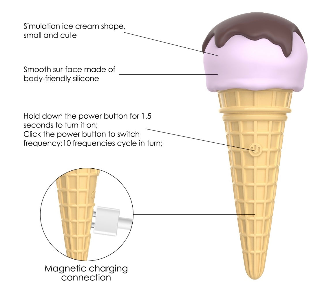 Elsa Ice-Cream Vibrator Massager